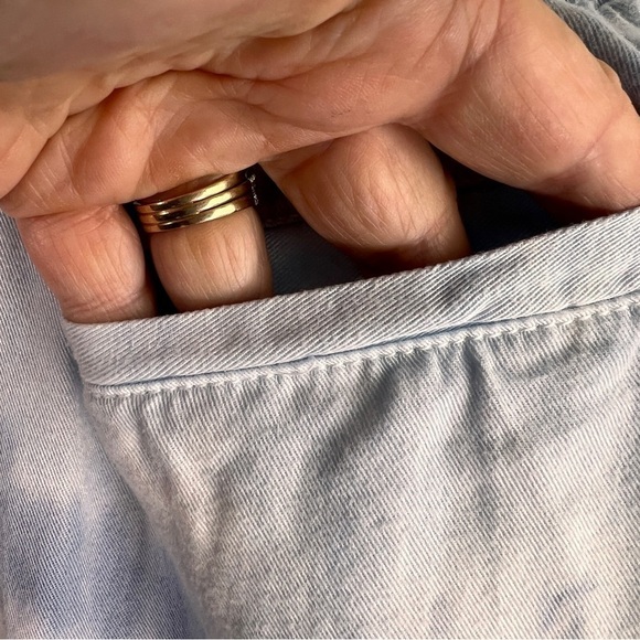 VINTAGE HAVANA Tie Dyed Silky Rayon pants, Size Medium. Blue/White. - Picture 3 of 9